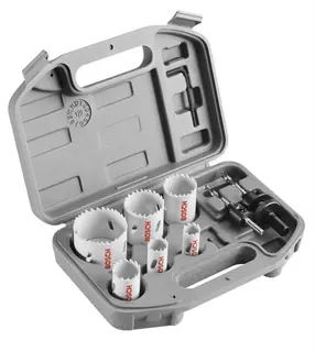 Bosch 9-piece bi-metal hole saw kit with SpinLOCK arbors and storage case